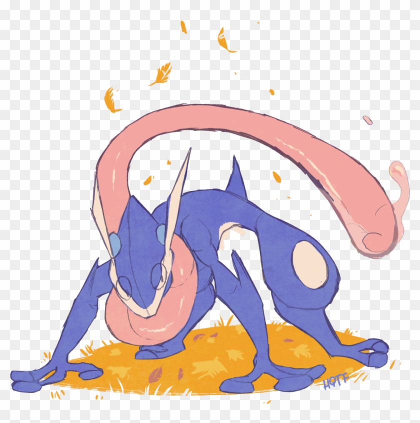 The Tank, The Ninja (greninja) And The Wizard (delphox) - Cartoon Clipart