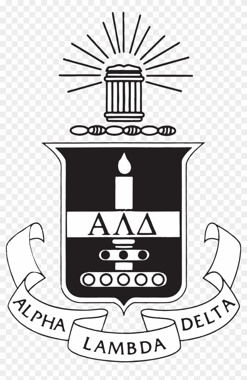 This Is Ald's Crest, Formatted For A One-color Print - Alpha Lambda Delta Logo Clipart #2327584