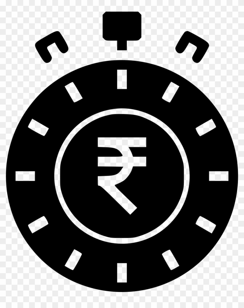 Time Management Indian Rupee Clock Deadline Performance - 2 Min Clipart #2327940