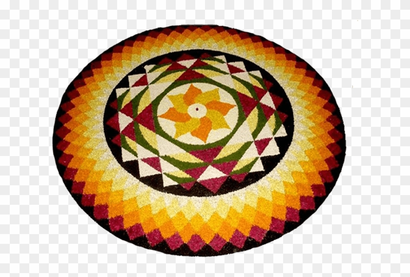 These Are A Few Flower Decorations Done During Onam - Onam Pookalam First Prize Clipart