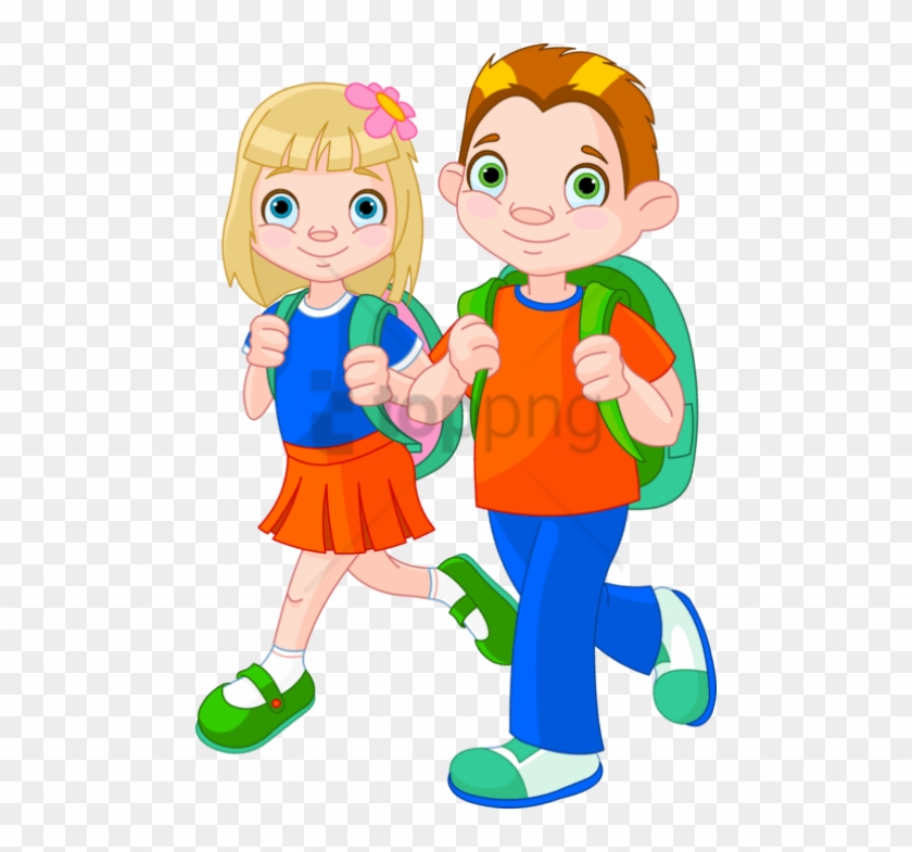 Free Png Download Success Kid Png Png Images Background - School Girl & Boy Clipart