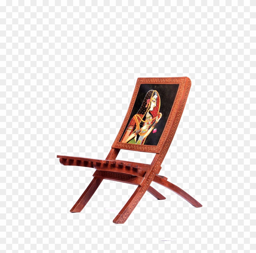 Wooden Painted Folding Chair - Chair Clipart #2328622