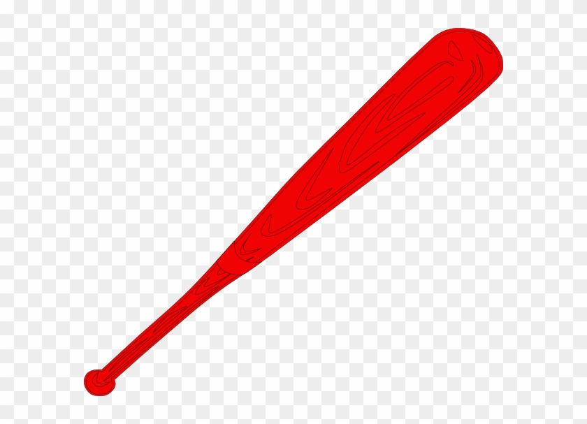 Red Baseball Bat Outlined Clip Art At Clker - Faber Castell Red Ball Pen 0.5 - Png Download