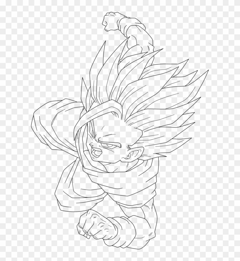 Bardock Coloring Pages Bell Rehwoldtcom Printable Color - Dbz Ssj2 Gohan Drawing Clipart