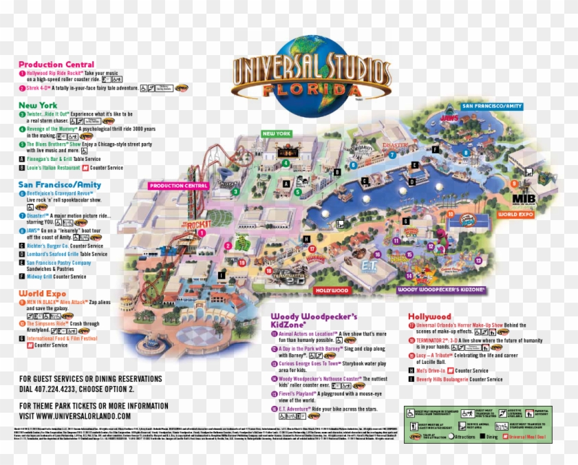 Universal Orlando Park Map 2013 - Universal Studios Orlando Park Map 2019 Clipart
