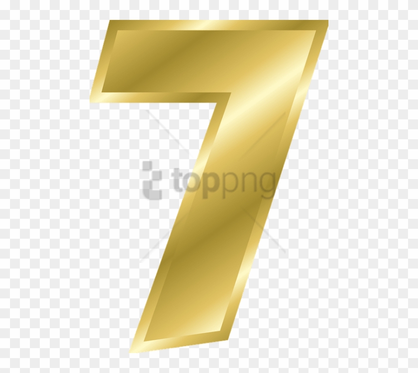 Free Png Gold Number 7 Png Image With Transparent Background - Gold Number 7 Clipart