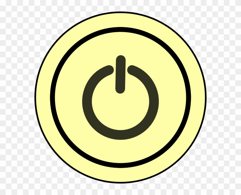 Power Button On Yellow Background Png - Clip Art Transparent Png #2331878