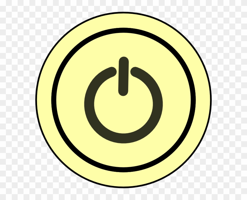 Power Button On Yellow Background Png - Clip Art Transparent Png #2331878