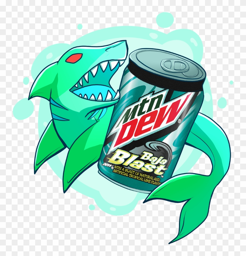 Baja Blast Shark By Angel-hawk - Mountain Dew White Out Clipart #2332424