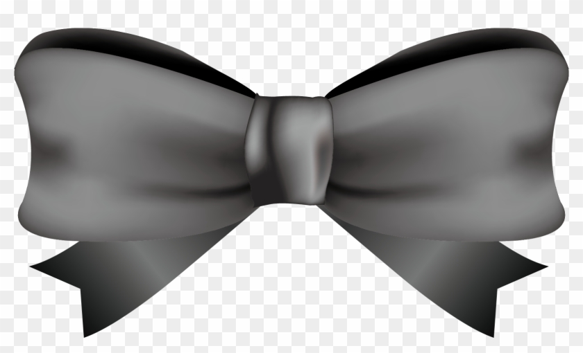 And Bowknot Shoelace Bow Black Knot Tie Clipart - Satin - Png Download #2333241