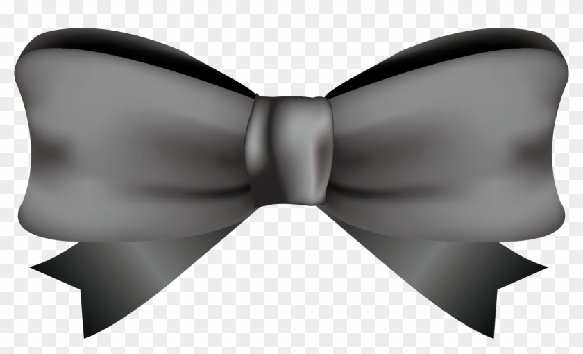 And Bowknot Shoelace Bow Black Knot Tie Clipart - Satin - Png Download