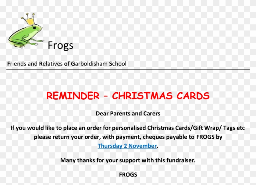 Frogs Christmas Cards Reminder - Child Clipart #2334036