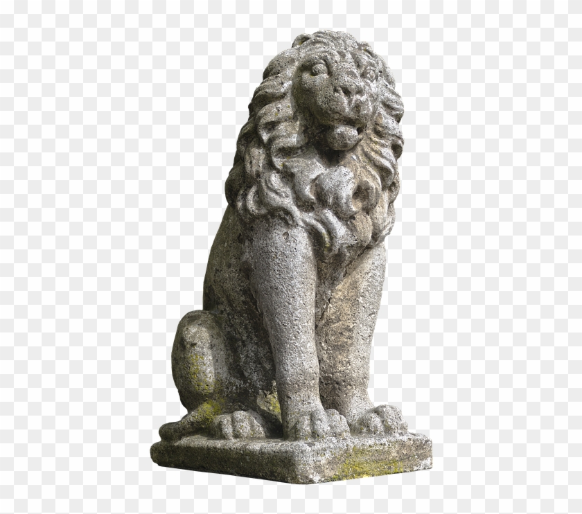 Lion, Stone Figure, Heraldic Animal, Bavaria Lion - Statue Clipart