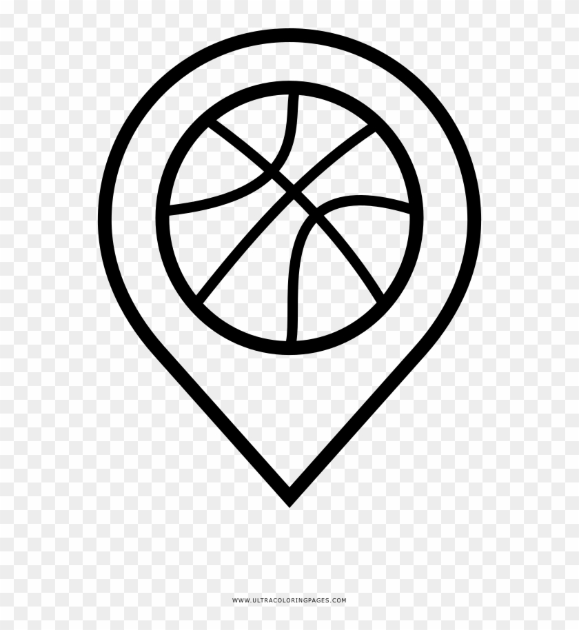 Basketball Court Coloring Page - Passport Pictogram Clipart