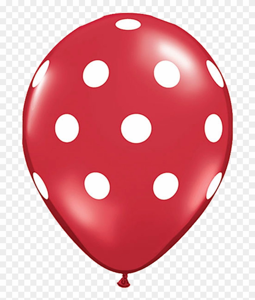 Red Polka Dot Balloons - Red Polka Dot Balloon Clipart