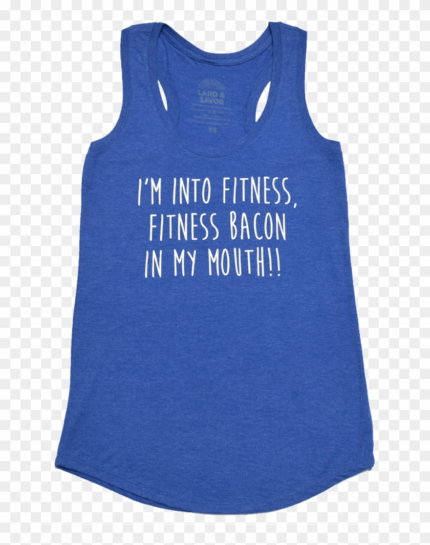 Fitness Bacon Tank Top Ladies Lard & Savor Funny T-shirts, - Active Tank Clipart #2336758