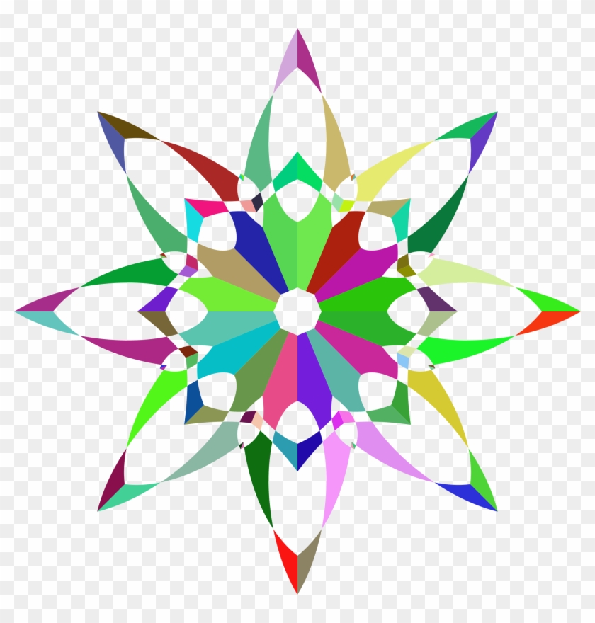 Prismatic Flower Silhouette Vector File Image Free - Illustration Clipart #2337389
