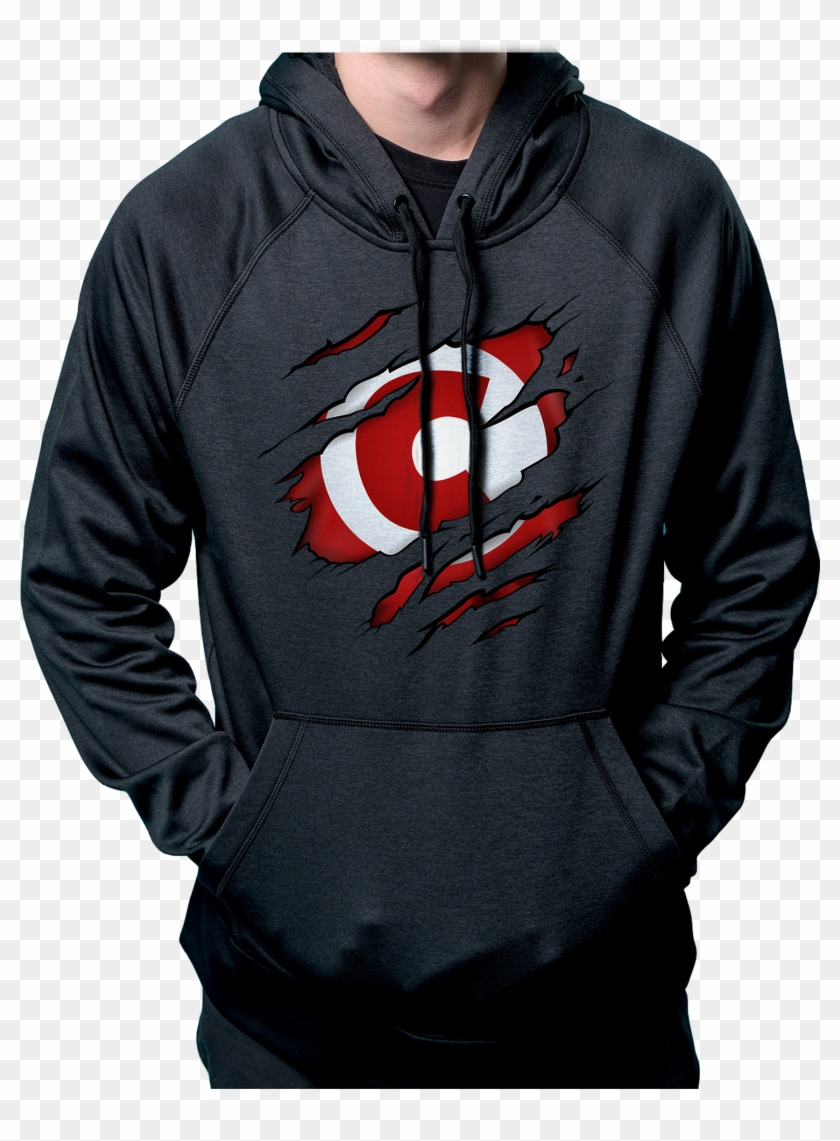 Chilled Chaos Ripped Hoodie - Hoodie Clipart #2337441