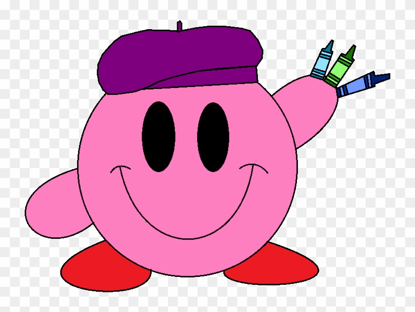 Kirby And His Crayons - Cartoon Clipart