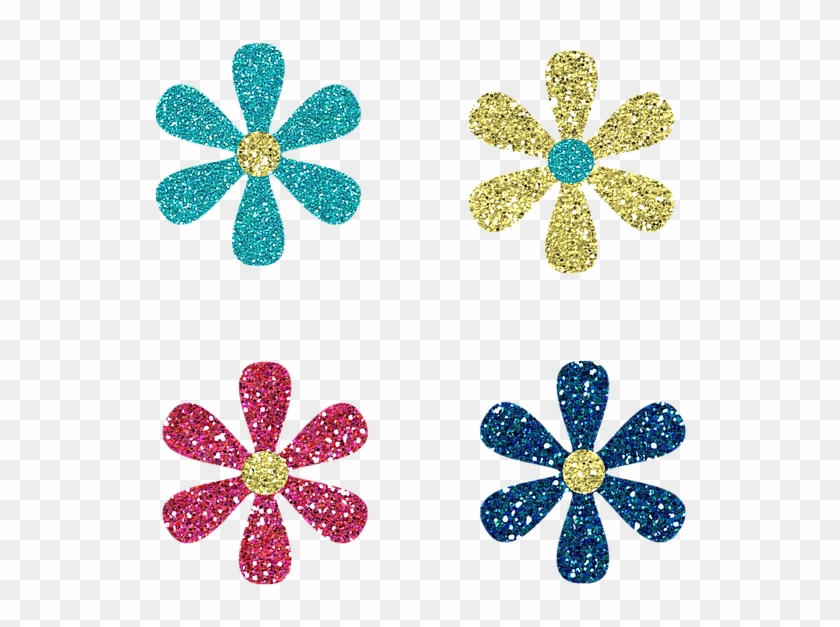 Flowers, Scrapbook, Colors, Glitter, Pink, Blue, Yellow - Merry Christmas Icon Png Clipart #2337992