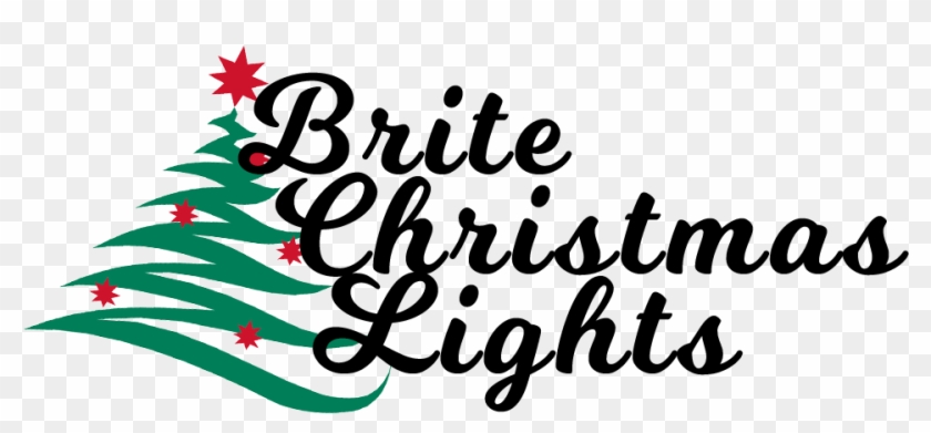 Brite Christmas Lights Logo - Calligraphy Clipart