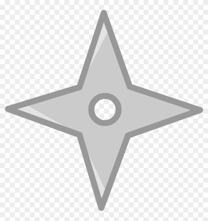 Clip Art Ninja Star Templates - Ninja Star Cut Out - Png Download