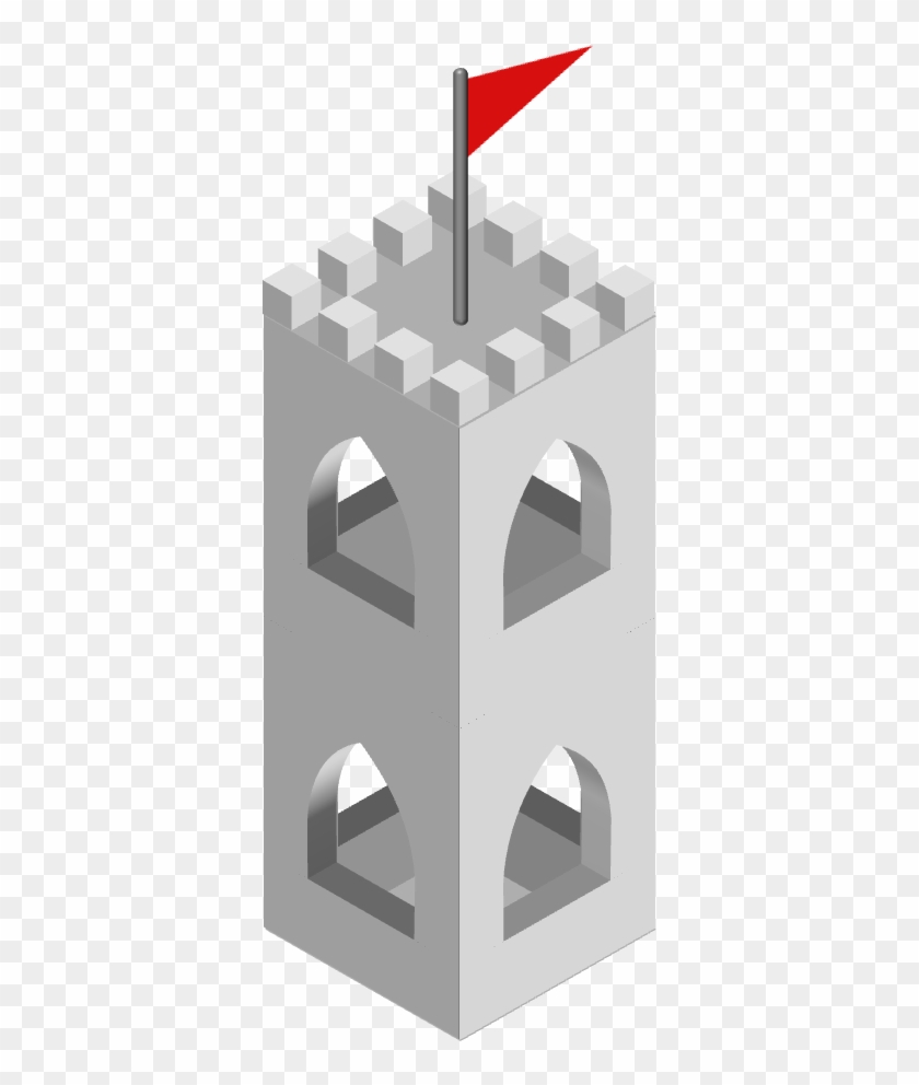 Png Transparent - 3d Isometric Drawing Of A Watchtower Clipart #2338425