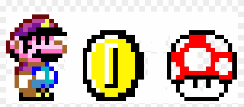 Mario, Coin, And Mushie - Super Mario Mushroom Logo Clipart