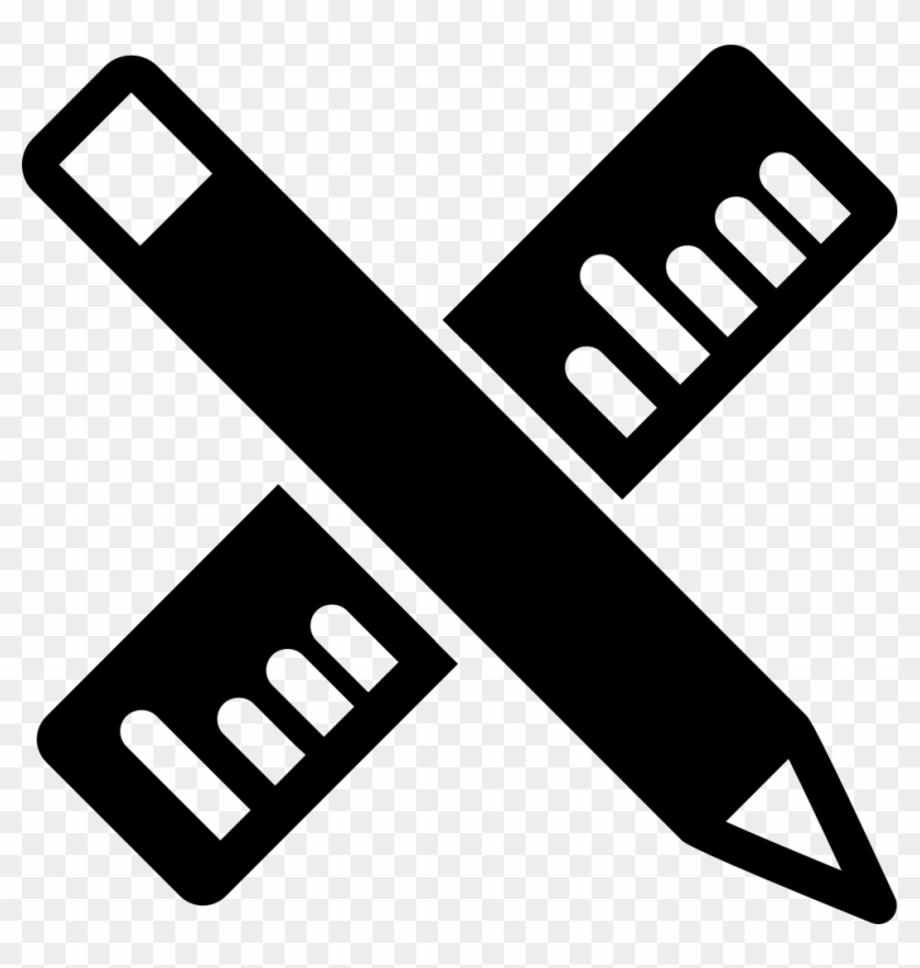 Png File - Ruler And Pencil Icon Clipart