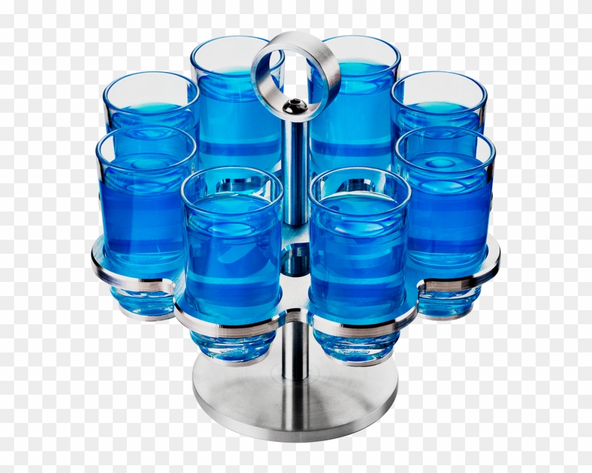 Drinique 8 Shot Revolver With Elite Shot Glasses - Shots Blue Png Clipart #2340131