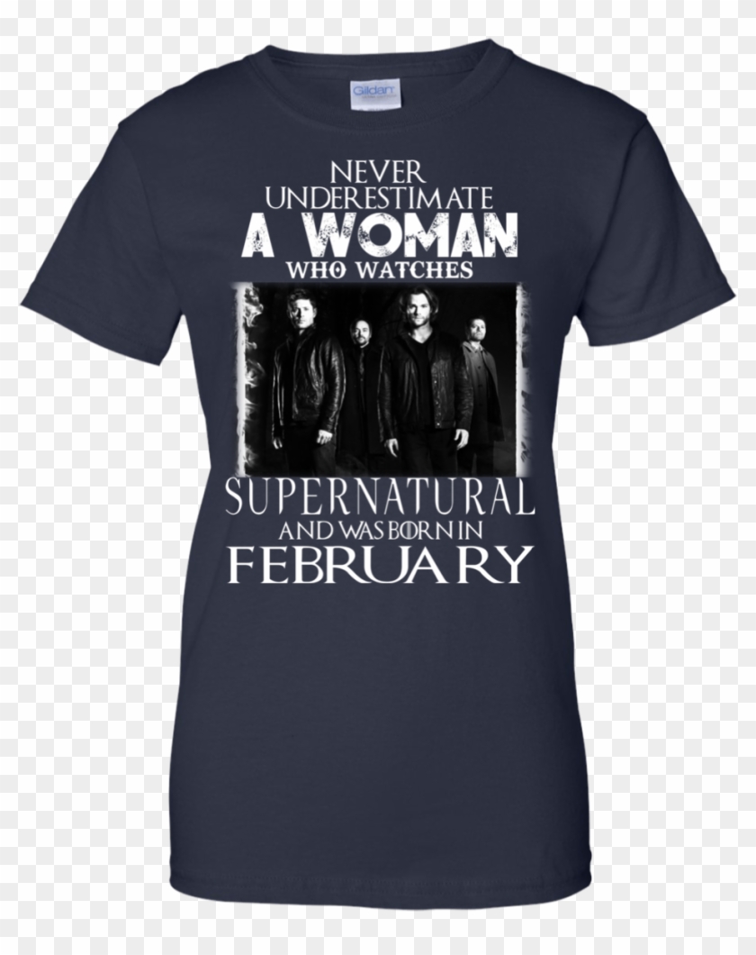 Never Underestimate A Woman Who Watches Supernatural - Active Shirt Clipart