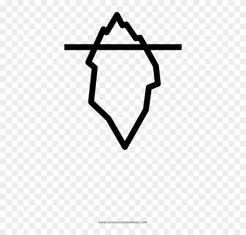 Iceberg Coloring Page - Line Art Clipart #2342875