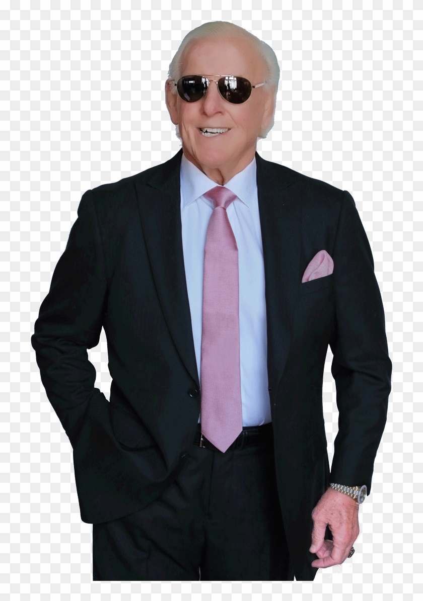 Black Herringbone Ric Flair Collection Custom Suit - Ric Flair In A Suit Clipart #2343212
