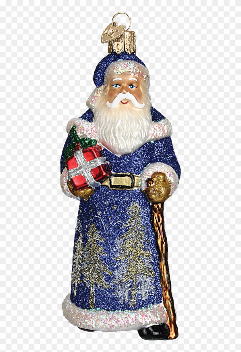 Picture Of Glistening Midnight Santa Clipart #2344427