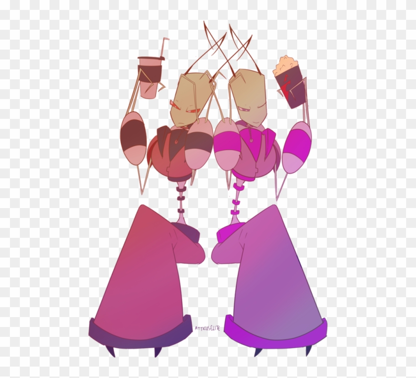 Invader Zim Red And Purple - Tallest Purple X Tallest Red Clipart