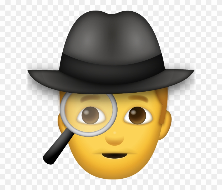 Download Man Detective Iphone Emoji Icon In Jpg And - Detective Emoji Png Clipart #2344797