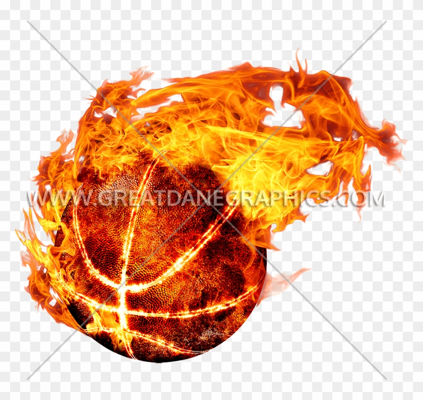 Basketball Production Ready Artwork - Basketball And Fire .png Clipart