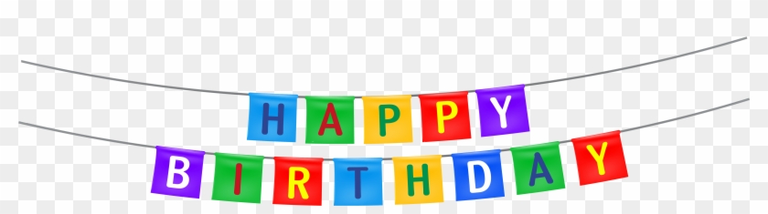 Happy Birthday Banner Clip Art Transparent - Happy Birthday Banner Transparent Background - Png Download