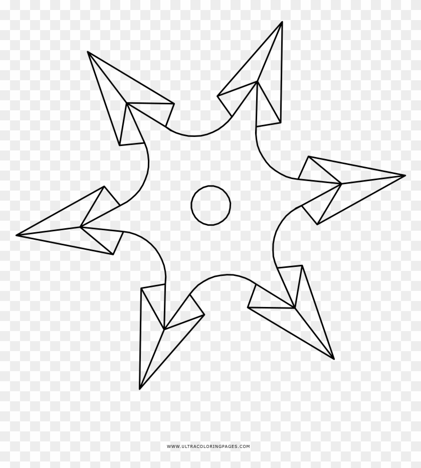 Shuriken Coloring Page - Drawing Clipart #2346117