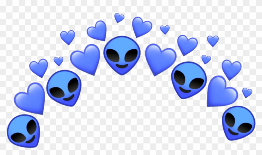 #alien #crown #blue #tumblr #emoji #emojis #sticker - Alien Crown Picsart Clipart