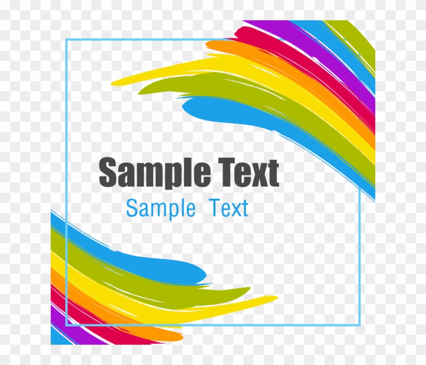 Colorful Brush Strips Psd File - Graphic Design Clipart #2347352