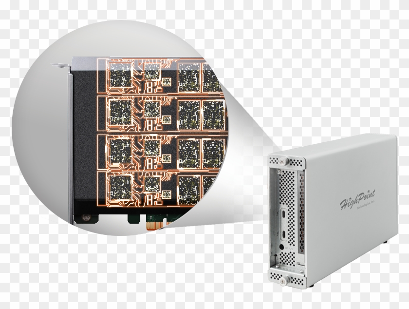 Thunderbolt™ 3 To Nvme Raid Adapter - Highpoint Rocketstor 6661a Nvme Clipart