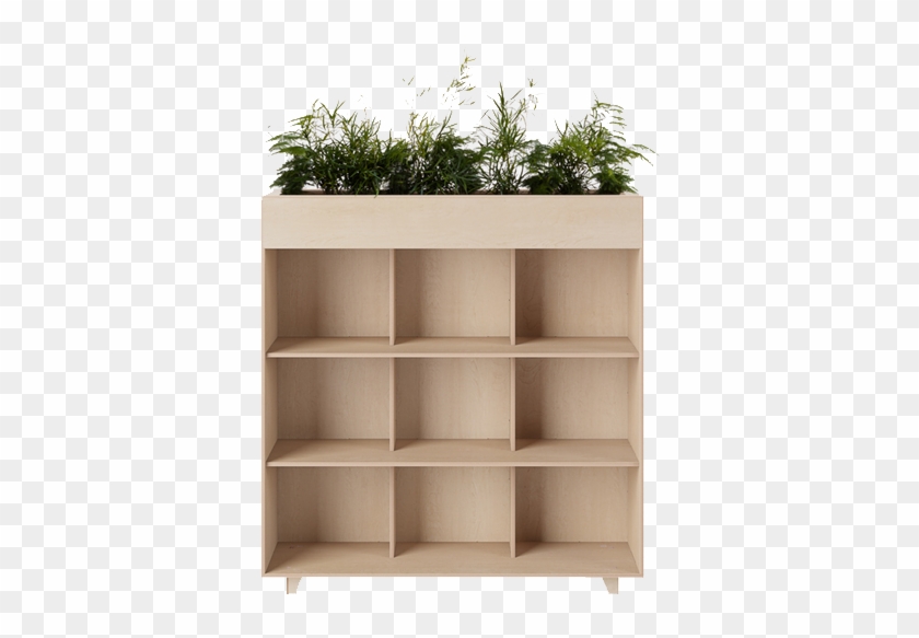 Fin Bookshelf Planter - Bookcase Clipart