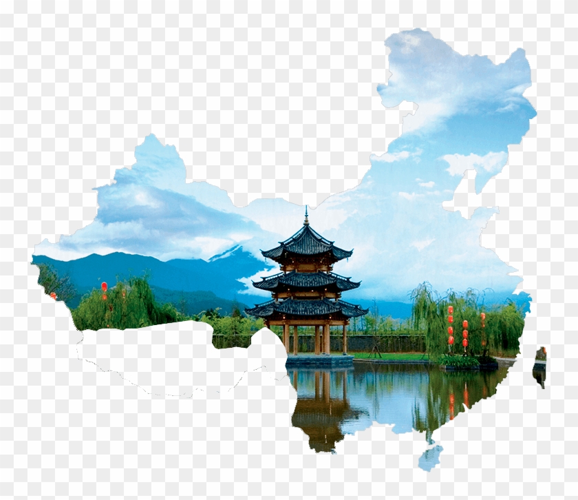 Plan A Trip To Asia - China Map Watercolor Clipart