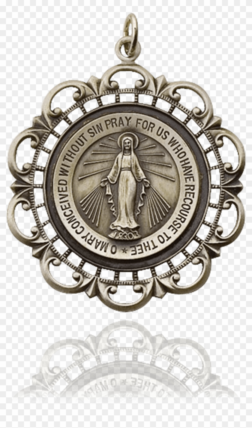 Miraculous Medallion With Filigree Frame - Coloring Book Clipart