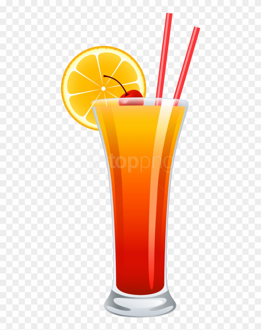 Free Png Images - Tequila Sunrise Cocktail Png Clipart