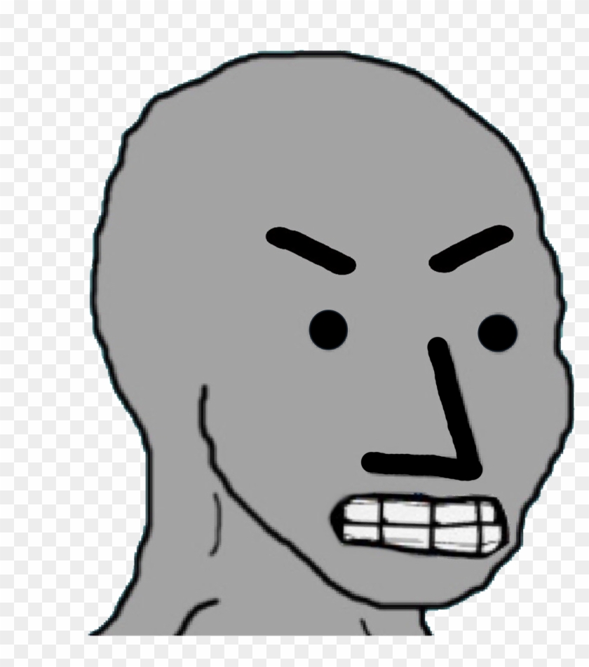 View Samegoogleiqdbsaucenao Angry-npc , - Angry Npc Wojak Clipart #2349669