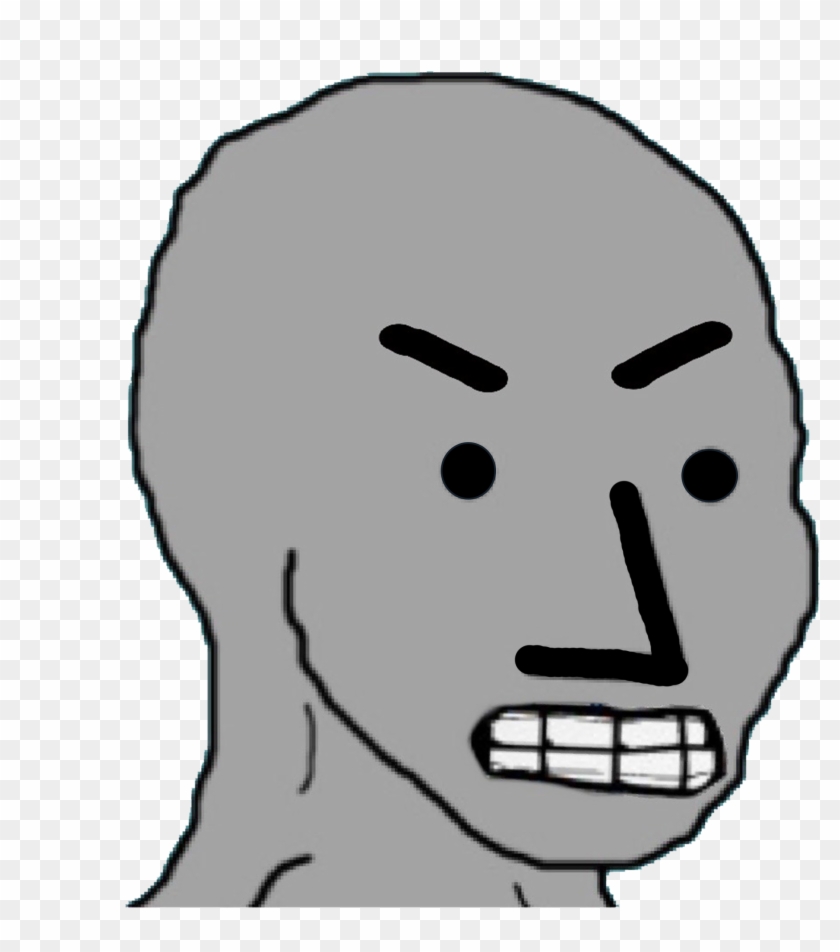 View Samegoogleiqdbsaucenao Angry-npc , - Angry Npc Wojak Clipart