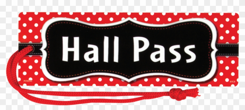 Red Polka Dots Magnetic Hall Pass - Polka Dot Clipart #2349826