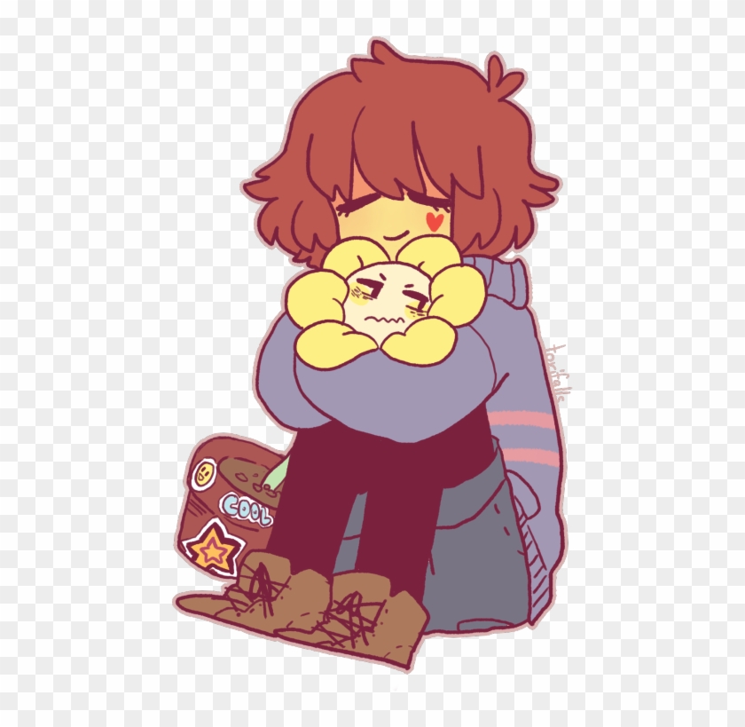 Frisk And Flowey Undertale Background, Sans X Frisk, - Flowey X Frisk Cute Clipart #2350182